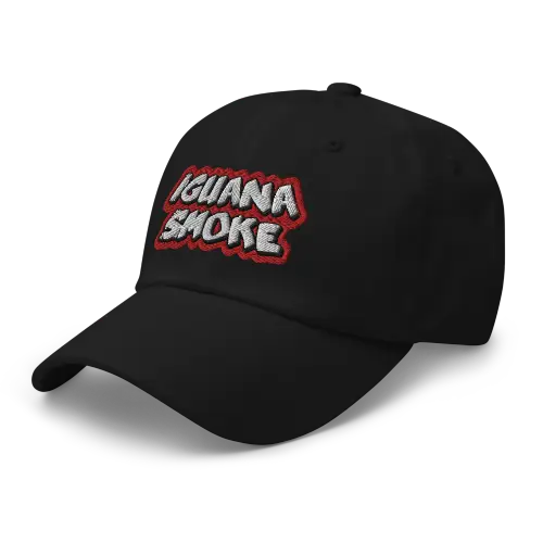 iguana black baseball cap