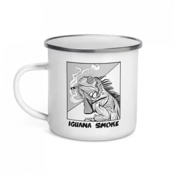 tazza in metallo iguana smoke