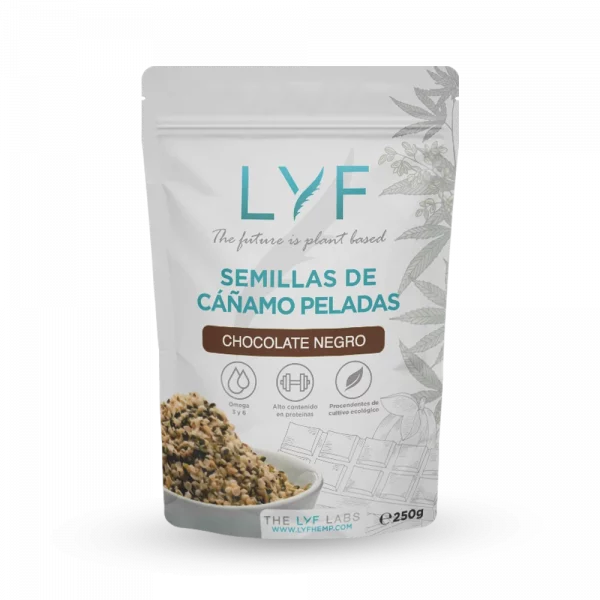 Chocolate hemp seeds bag