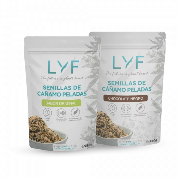 Semillas de Cáñamo Peladas LYF - Con Chocolate Negro (250g) - Image 2