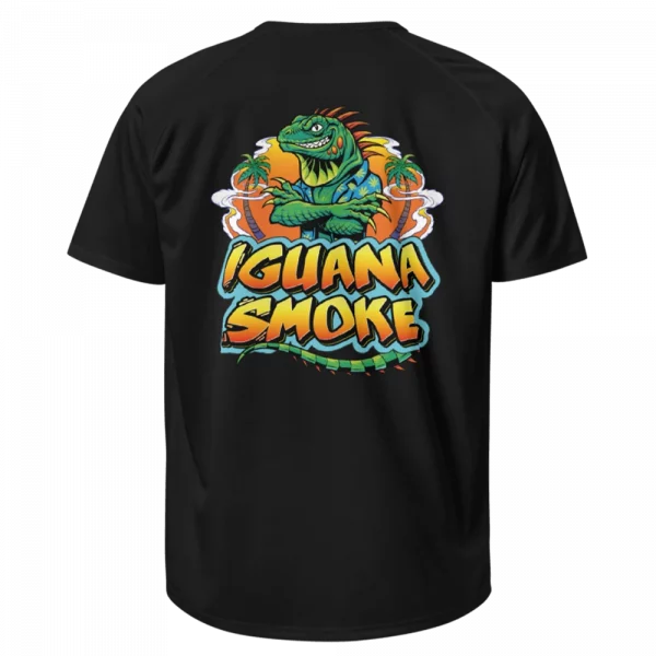 T-shirt oversize Iguana Smoke Logo Noir Iguana Smoke Logo